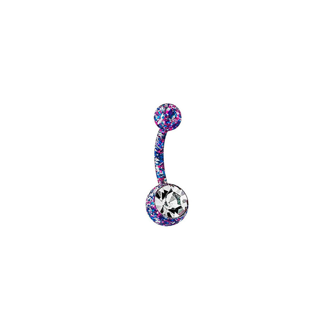 Surgical Steel Belly Button Ring 14 Gauge 2 Styles / 4 Colors - 4 Pack