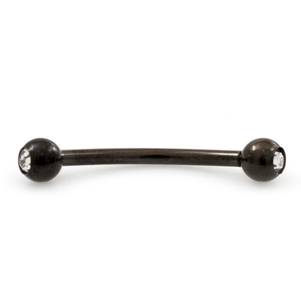 Surgical Steel 16 Gauge Tongue Barbell with CZ Snake Eyes Crystal - photo 10