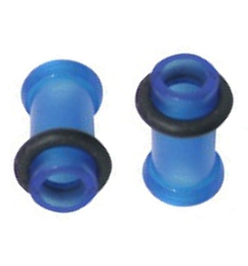 Acrylic 2 Gauge UV Glow Single Flare Ear Tunnels - Pair - photo 5