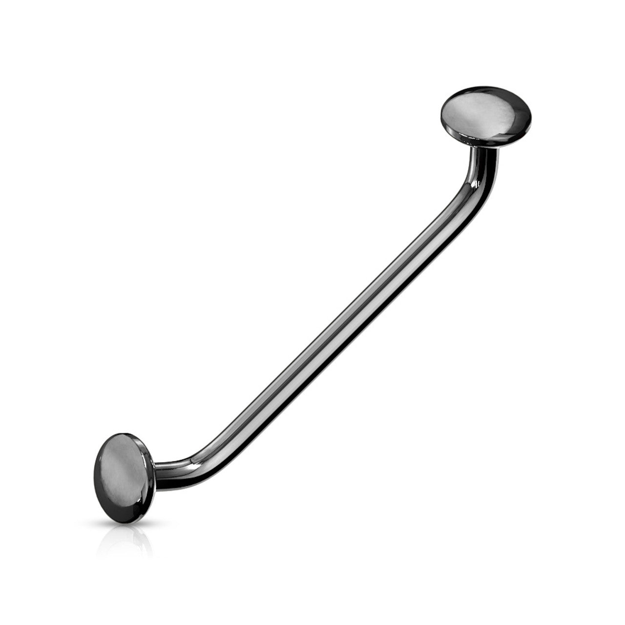 45 Degree Bent Surface Staple Barbells 16 Gauge With Flat Disc Ends