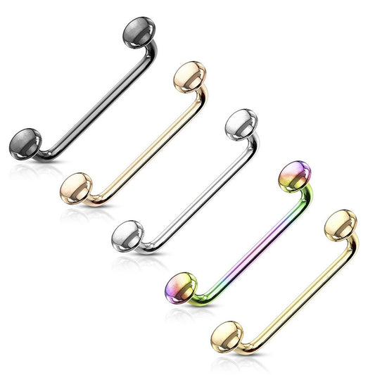 90 Degree Bent Surface Snake Eye Staple Barbells 16 Gauge & Flat Disk