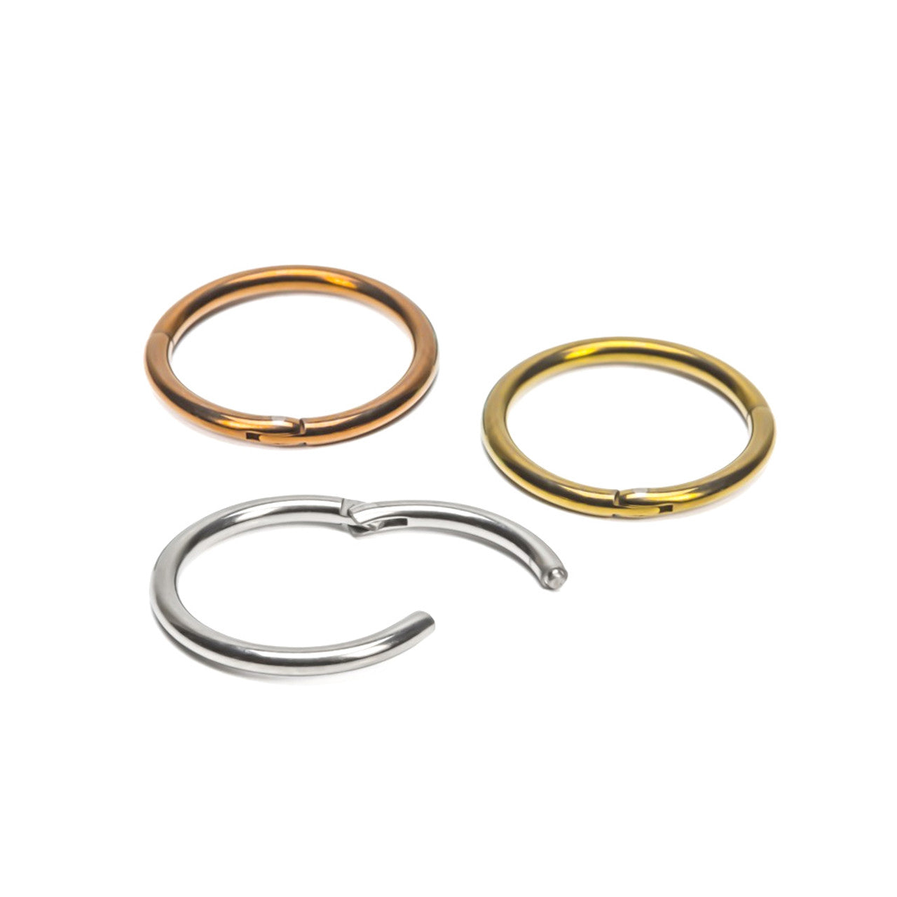 Titanium Hinged Segment Hoop Ring 16 Gauge - 8 MM or 10 MM - 3 Colors