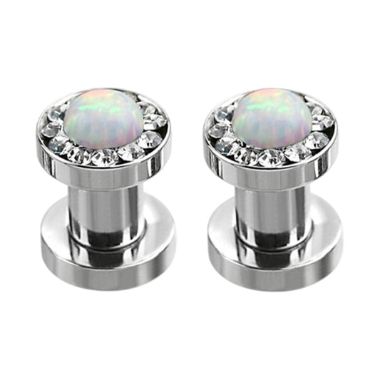Surgical Steel Screw Fit Tunnels 6 to 0 Gauge - 5 Colors - Pair