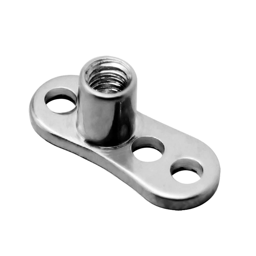 Surgical Steel Dermal Anchor Top with Colorful Tiger Pattern - photo 3