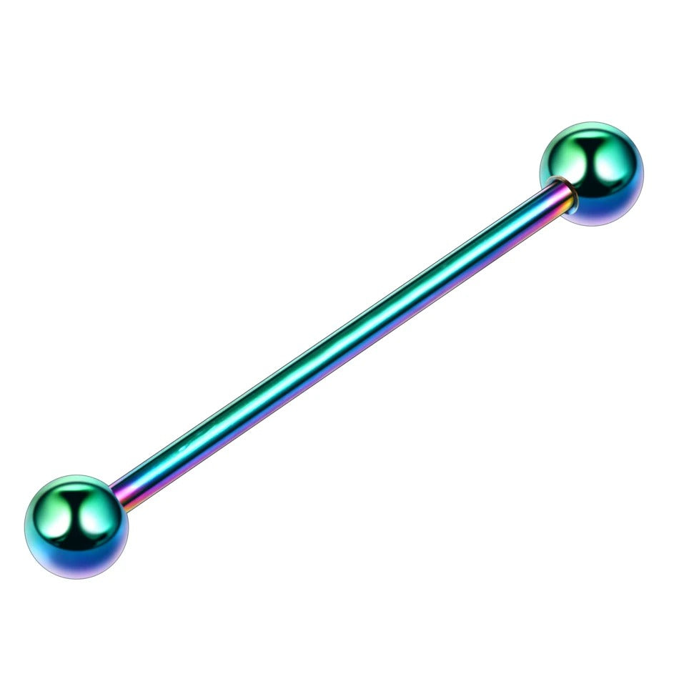 Surgical Steel Anodized Industrial Barbell 14 Gauge 1-1/2" - 10 Pack