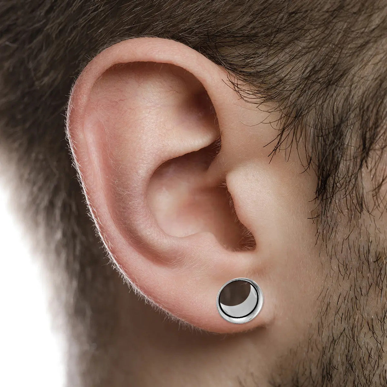 Surgical Steel Double Flared Plug Ear Tunnel 12 to 2" Gauge - Pair