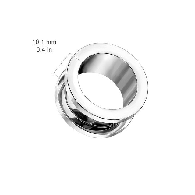 Titanium Double Flared Screw Fit Plug Ear Tunnel 8 to 1" Gauge - Pair