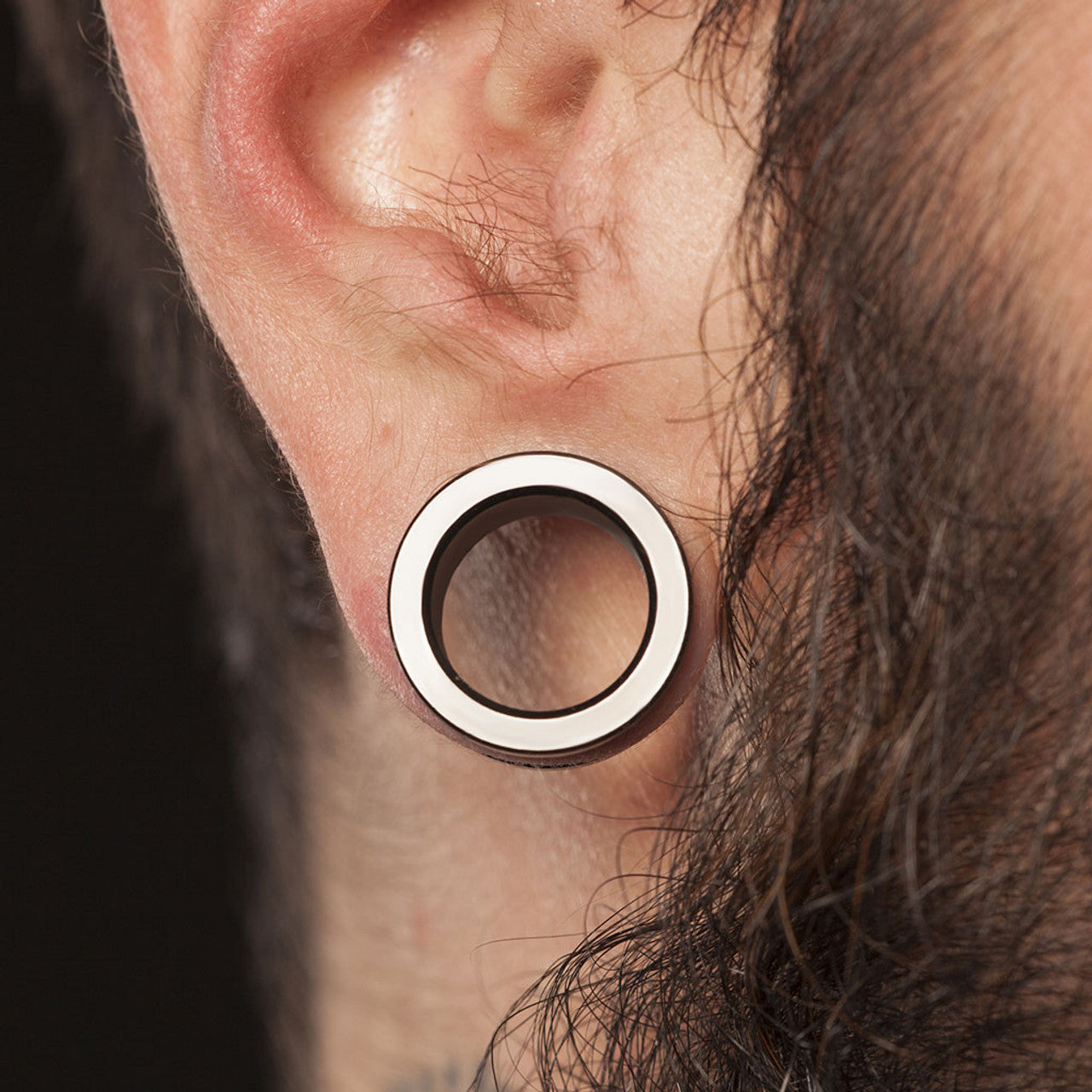 Titanium Double Flared Screw Fit Plug Ear Tunnel 8 to 1" Gauge - Pair
