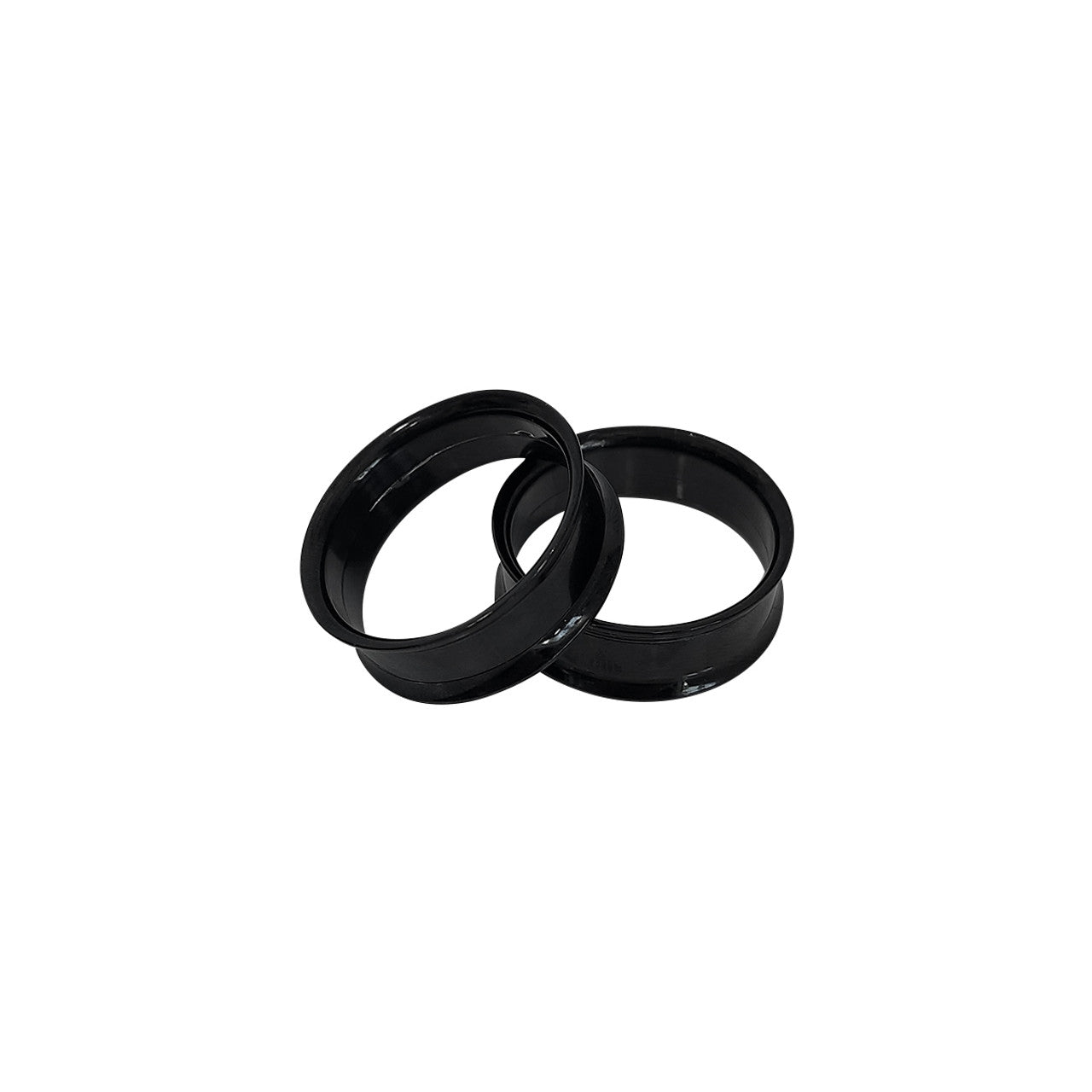 Double Flared Black Screw Fit Plug Ear Tunnel 8 to 1" Gauge - Pair