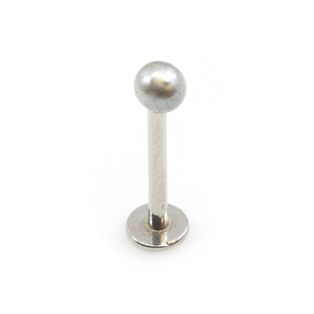 Surgical Steel 16 Gauge Labret Stud with Synthetic Pearl - photo 4