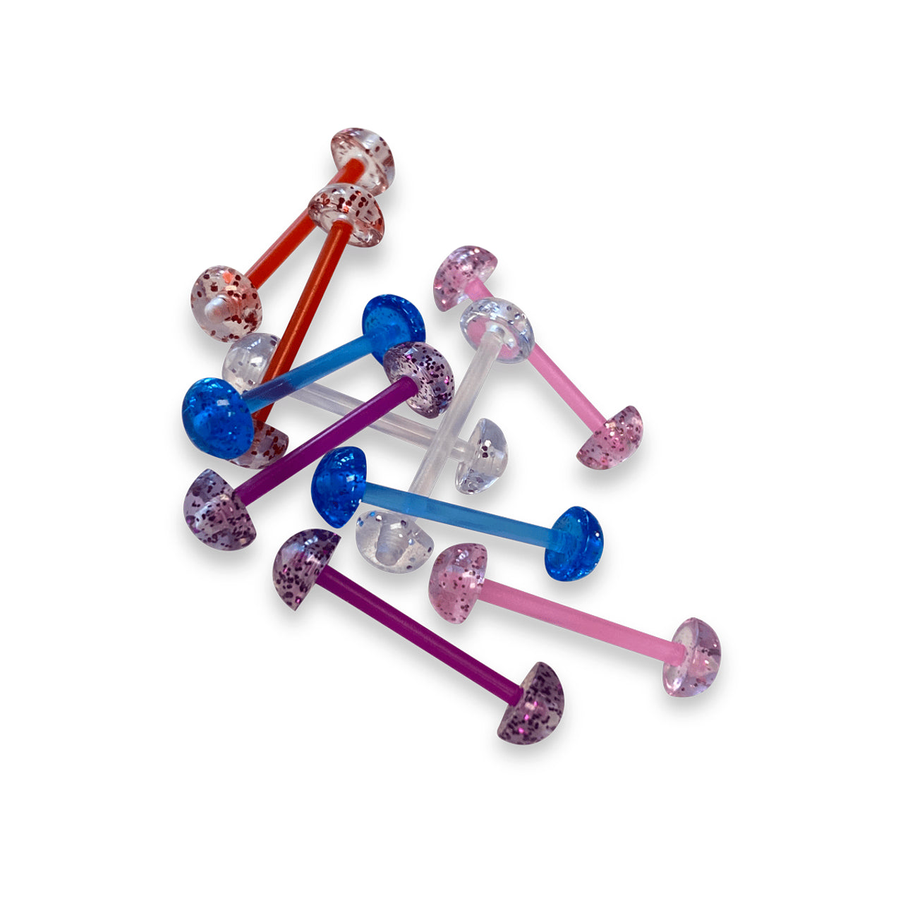 Bio-Flex Flexible Barbell Retainer 14 Gauge Tongue & Nipple - 10 Piece
