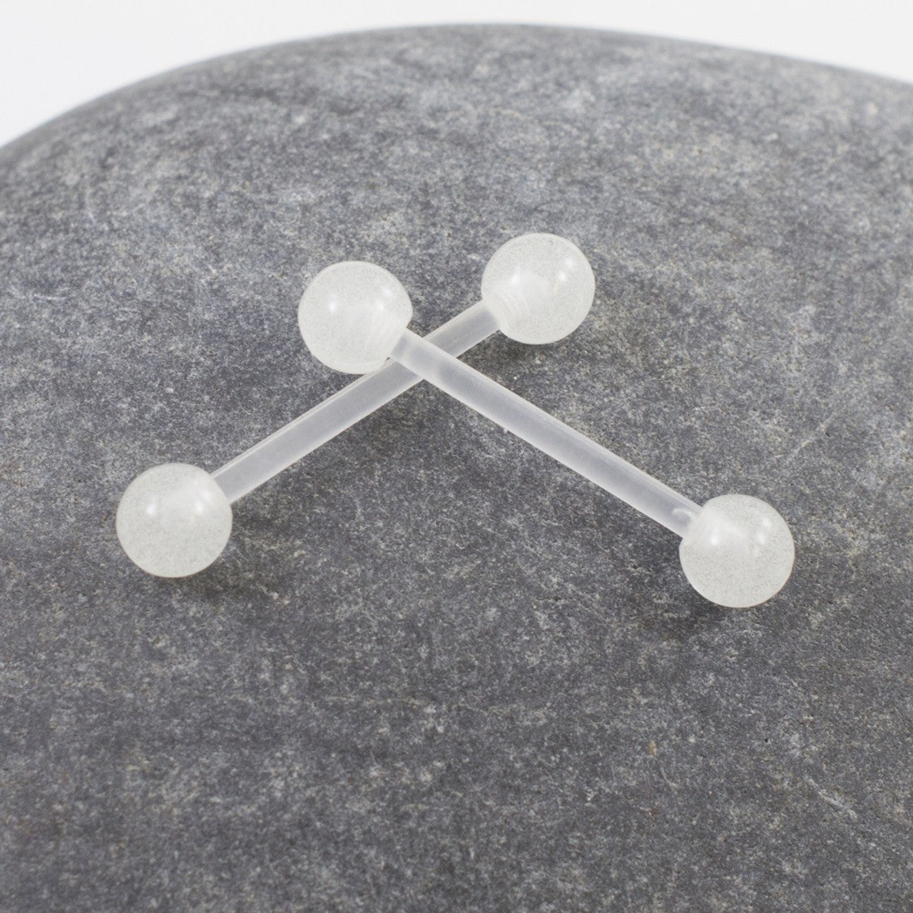 Bio-Flex Straight Barbell 14 Gauge 5/8" Retainer & UV Glow Ball - Pair