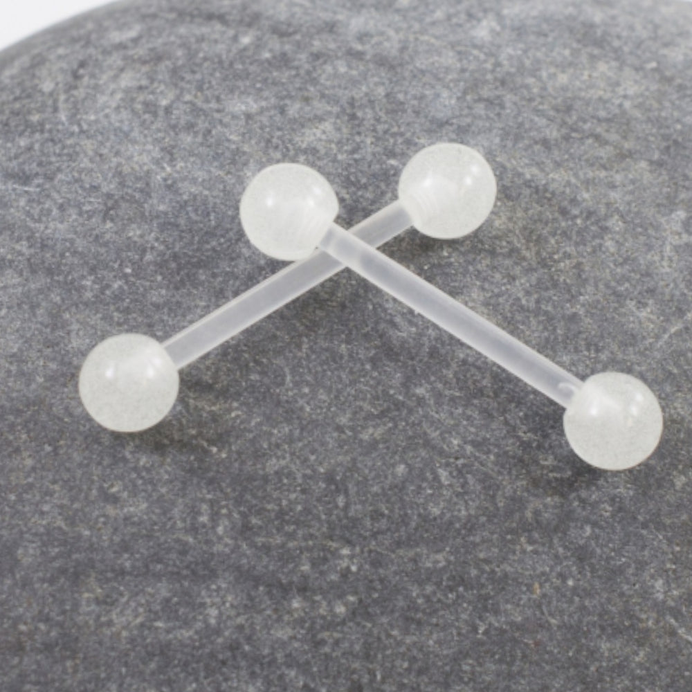 Bioflex 14 Gauge Straight Barbell Glow in Dark Retainer - Pair - photo 2
