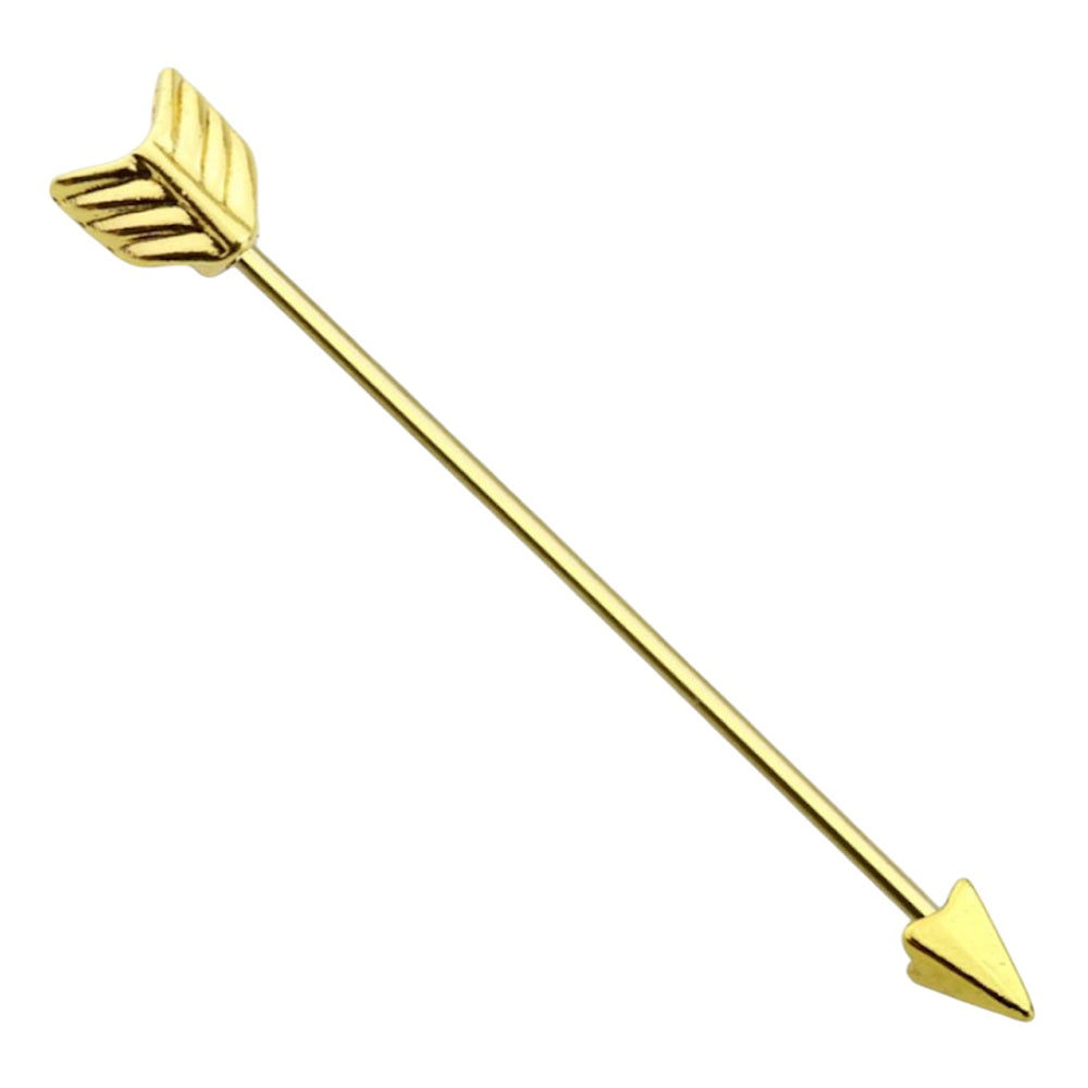 Surgical Steel 14 Gauge Industrial Barbell with Arrow - photo 4