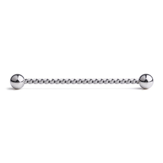 Surgical Steel Industrial Barbell 14 Gauge 1-1/2" With Braided Twist