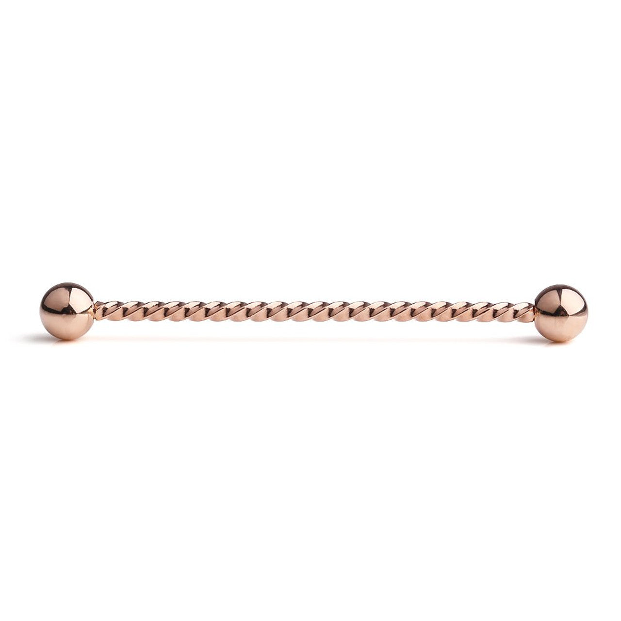 Surgical Steel Industrial Barbell 14 Gauge 1-1/2" With Braided Twist