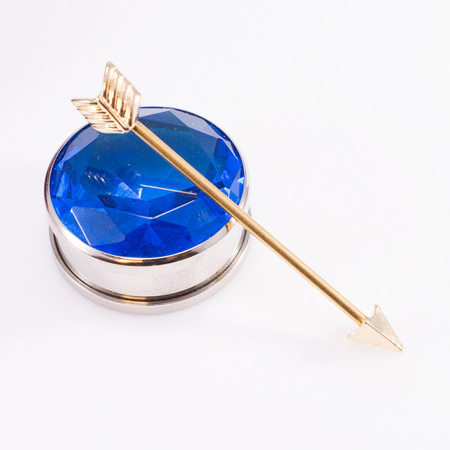 Surgical Steel 14 Gauge Industrial Barbell Arrow & Retainer - 2 Pack