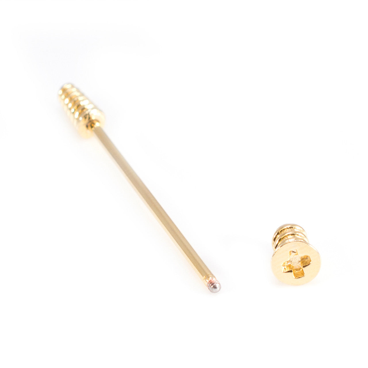 Surgical Steel Industrial Barbell 14 Gauge 38 MM With Screw Design