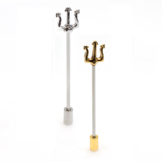 Surgical Steel Industrial Barbell 14 Gauge 1-1/2" & Pitchfork