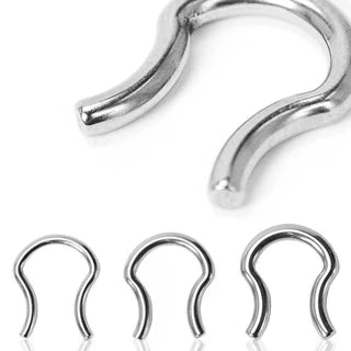 Surgical Steel Anodized Titanium Septum Ring Retainer 16 Gauge U Shape