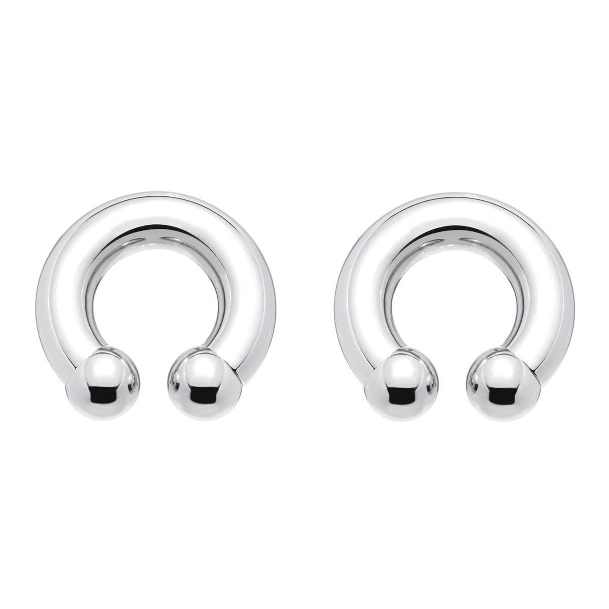 Surgical Steel 0 & 00 Gauge Horseshoe Circular Barbell