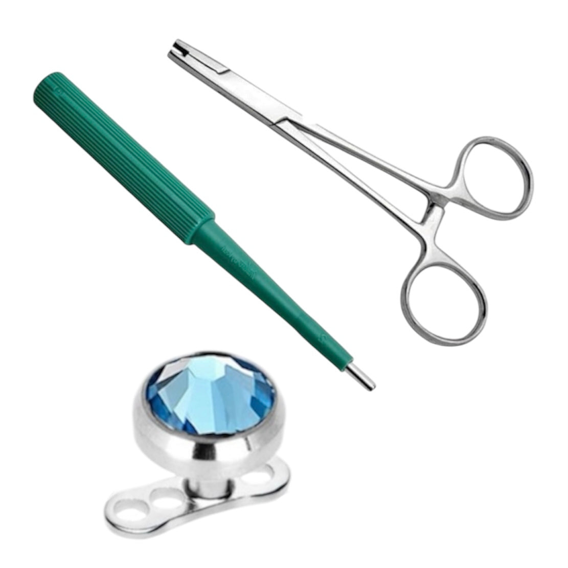 Surgical Steel 14 Gauge Dermal Anchor Kit with 4mm CZ Top - photo 10