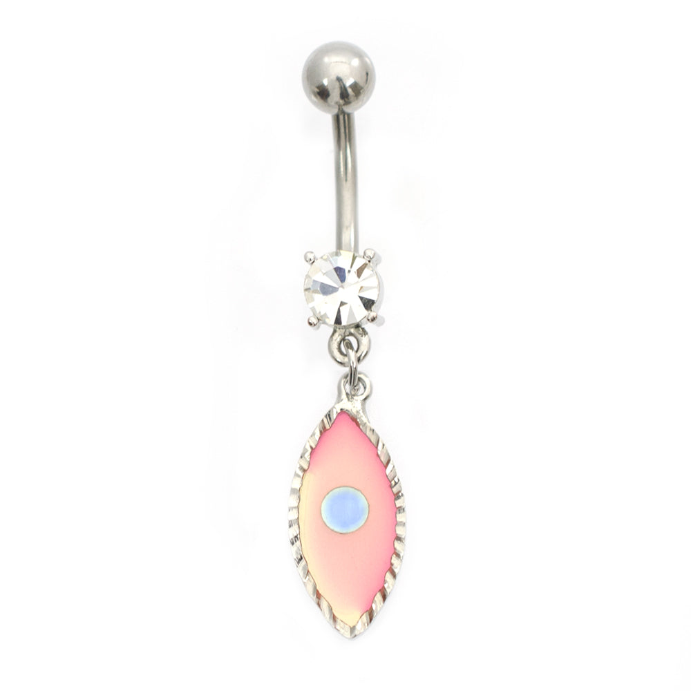 Surgical Steel 14 Gauge Luxe Modz Pastel Dangle Eye Belly Ring - photo 7