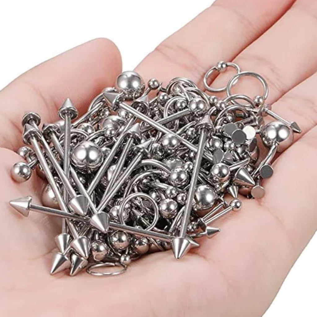 Surgical Steel Body Jewelry Pack 14 Gauge Mixed Length Style - 20 Pack