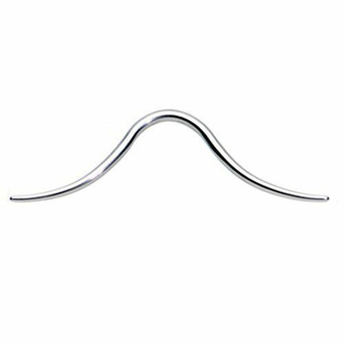 Surgical Steel 16 Gauge Septum Ring with Short Mustache