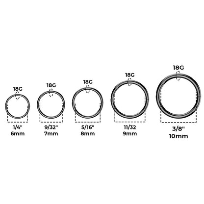 Titanium Hinged Segment Nose Hoop Ring 18 Gauge With New Secure Hook