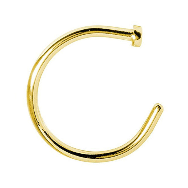 Surgical Steel Nose Ring Hoop 22 Gauge (0.75mm) 5/16" - 7 Colors