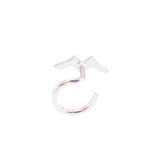 .925 Sterling Silver Nose Screw Stud with Lightning Bolt - photo 2