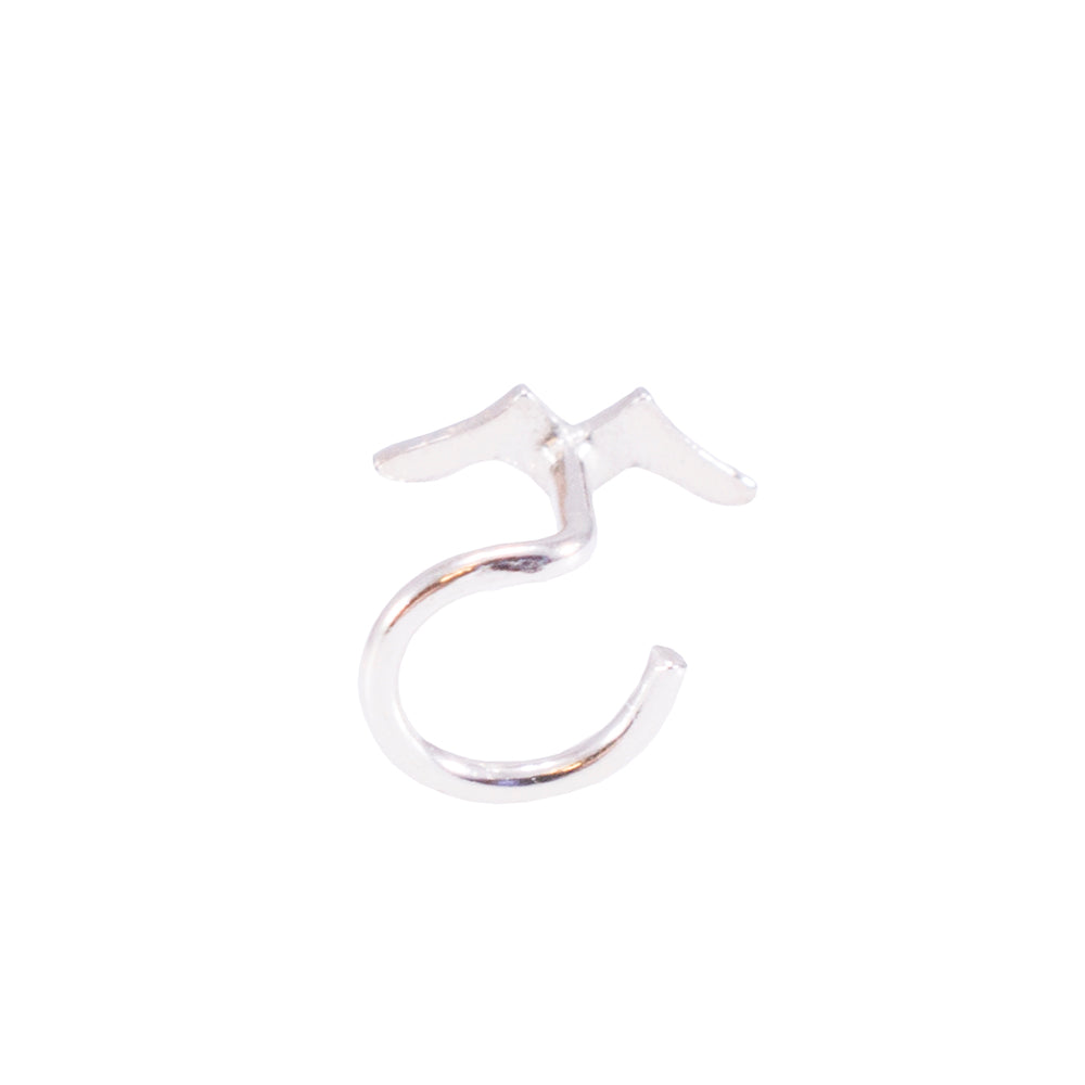 .925 Sterling Silver Nose Screw Stud with Lightning Bolt - photo 2