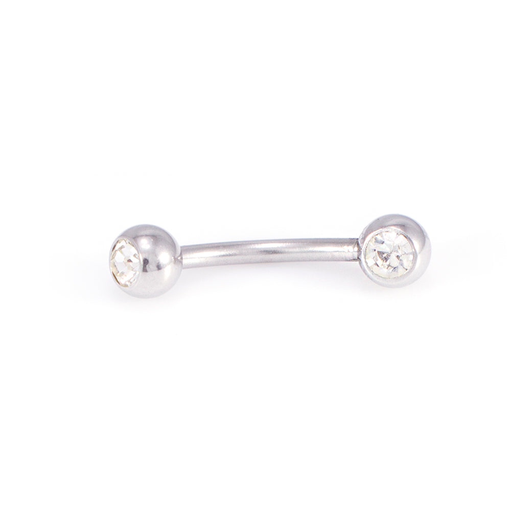 Surgical Steel 14 Gauge Belly Ring Clear CZ - 10 Pack - photo 7