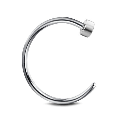 Surgical Steel Nose Hoop Ring 20 18 & 16 Gauge - 3 Colors - 3 Pack