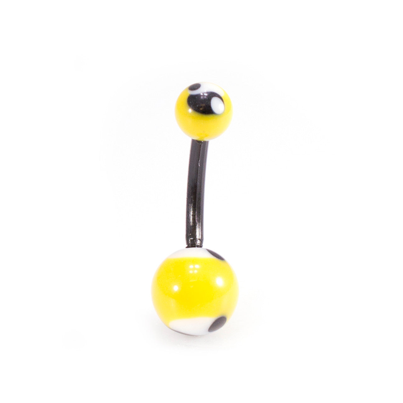 Surgical Steel Belly Button Ring 14 Gauge with Acrylic Styles - 6 Pack
