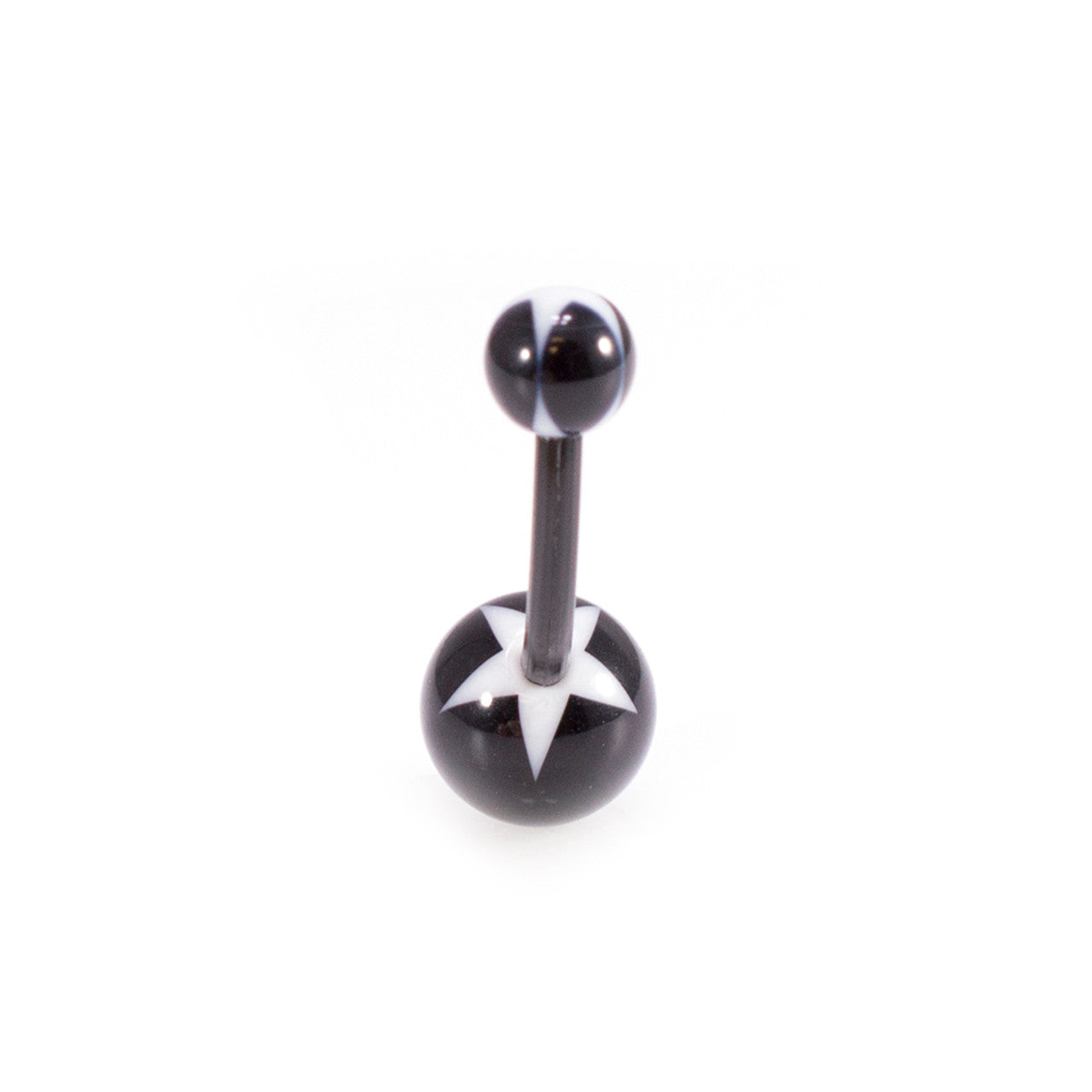 Surgical Steel Belly Button Ring 14 Gauge with Acrylic Styles - 6 Pack