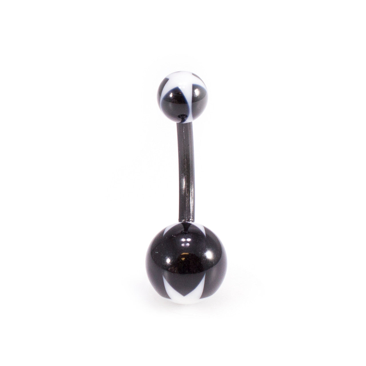 Surgical Steel Belly Button Ring 14 Gauge with Acrylic Styles - 6 Pack
