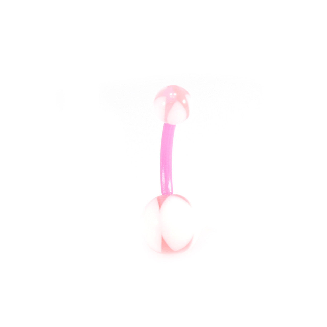 Surgical Steel Belly Button Ring 14 Gauge with Acrylic Swirls - 6 Pack