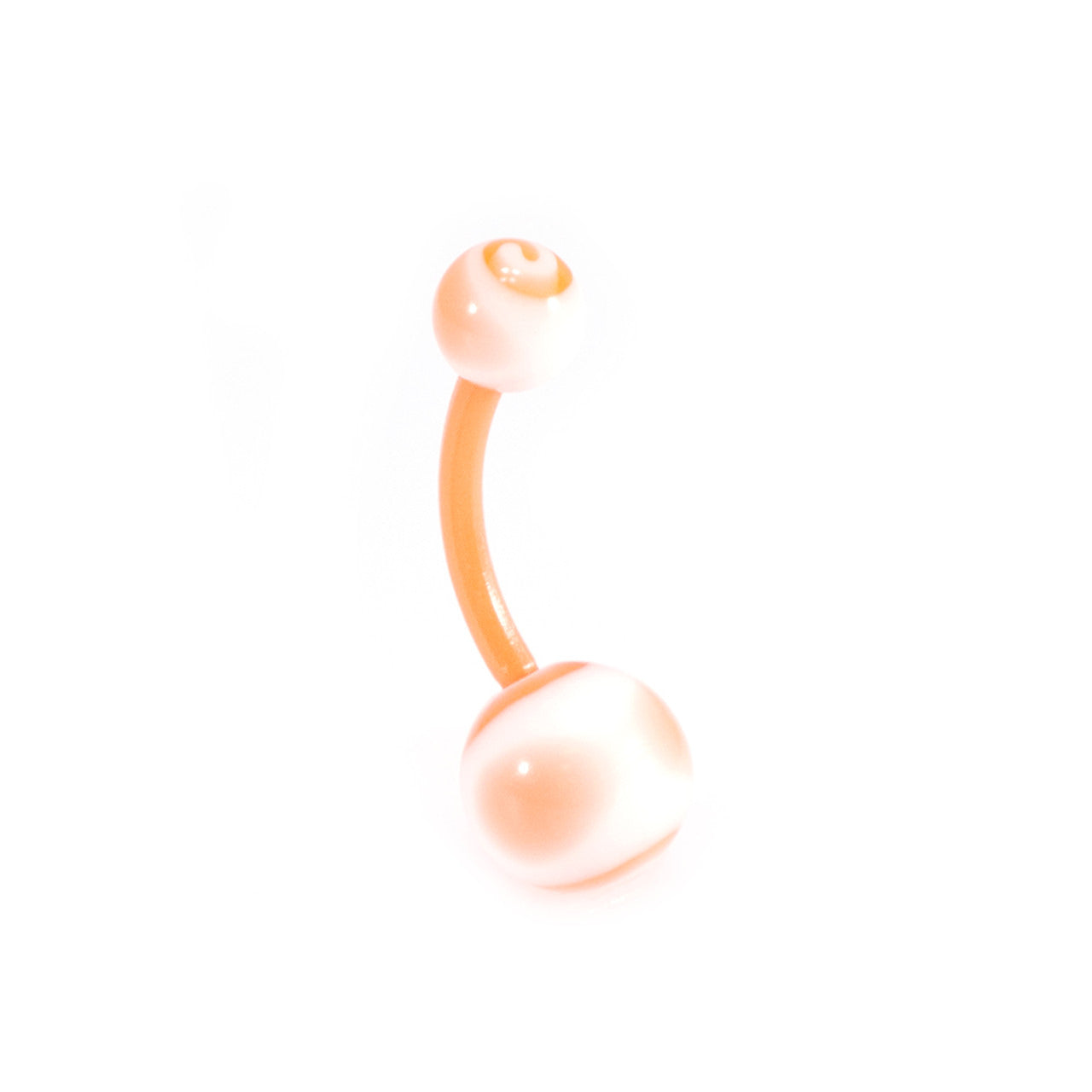 Surgical Steel Belly Button Ring 14 Gauge with Acrylic Swirls - 6 Pack