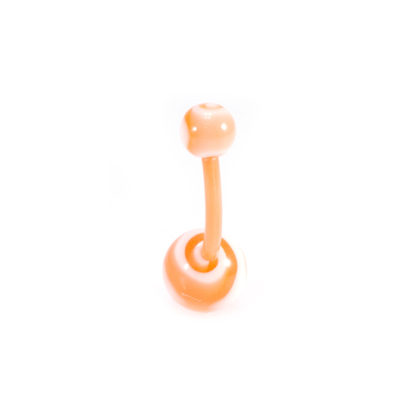 Surgical Steel Belly Button Ring 14 Gauge with Acrylic Swirls - 6 Pack