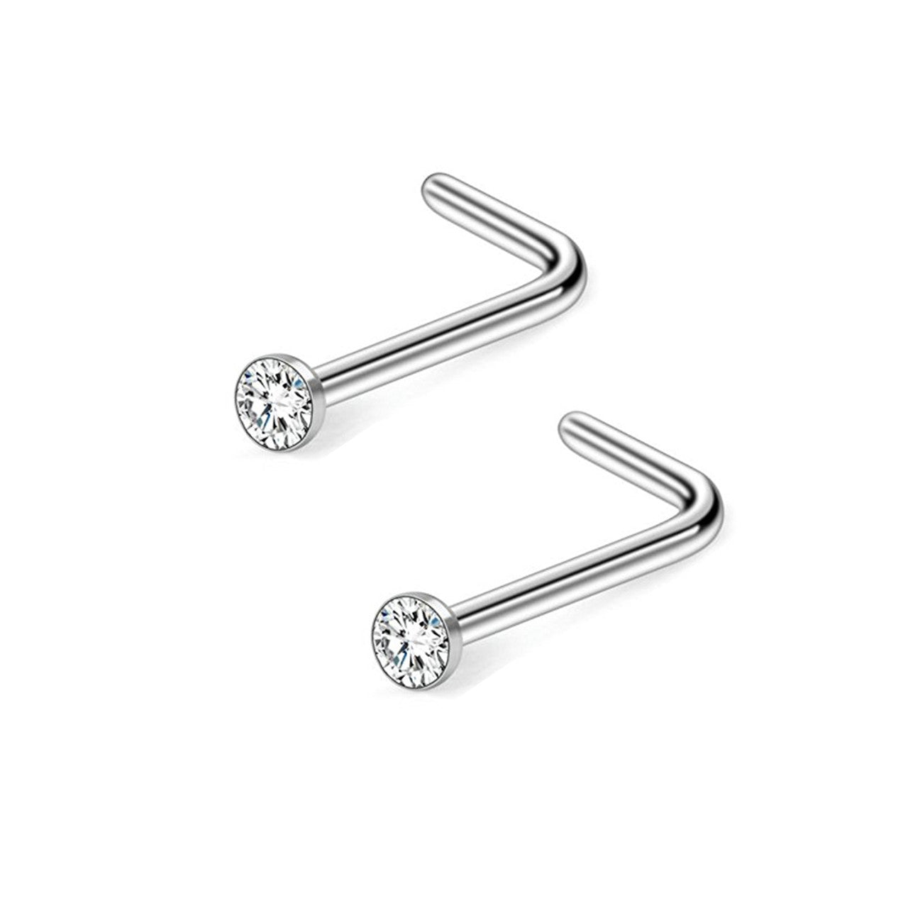 Surgical Steel Nose Ring Stud 20 Gauge Basic's Assortment Kit - Pair
