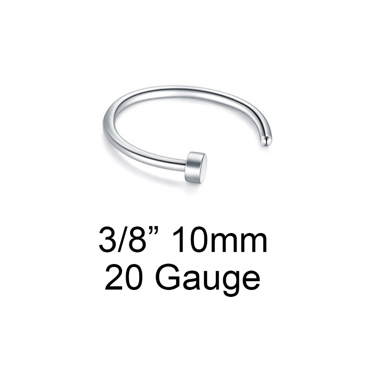 Surgical Steel Nose Ring Stud 20 Gauge Basic's Assortment Kit - Pair