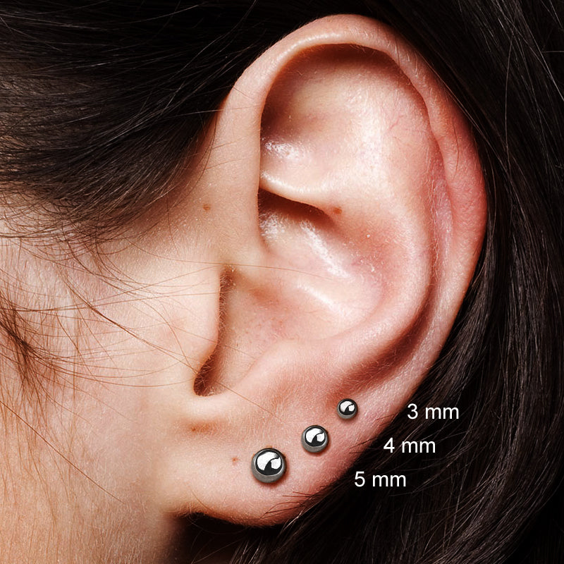 Surgical Steel Ear Stud Piercing Kit 20 Gauge - 13 Pieces + Marker