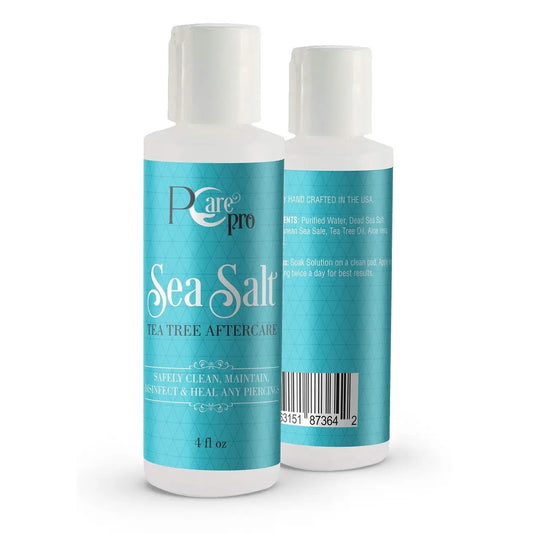 pCare Pro Sea Salt Tea Tree Aftercare Piercing Solution - 4 Oz. Bottle