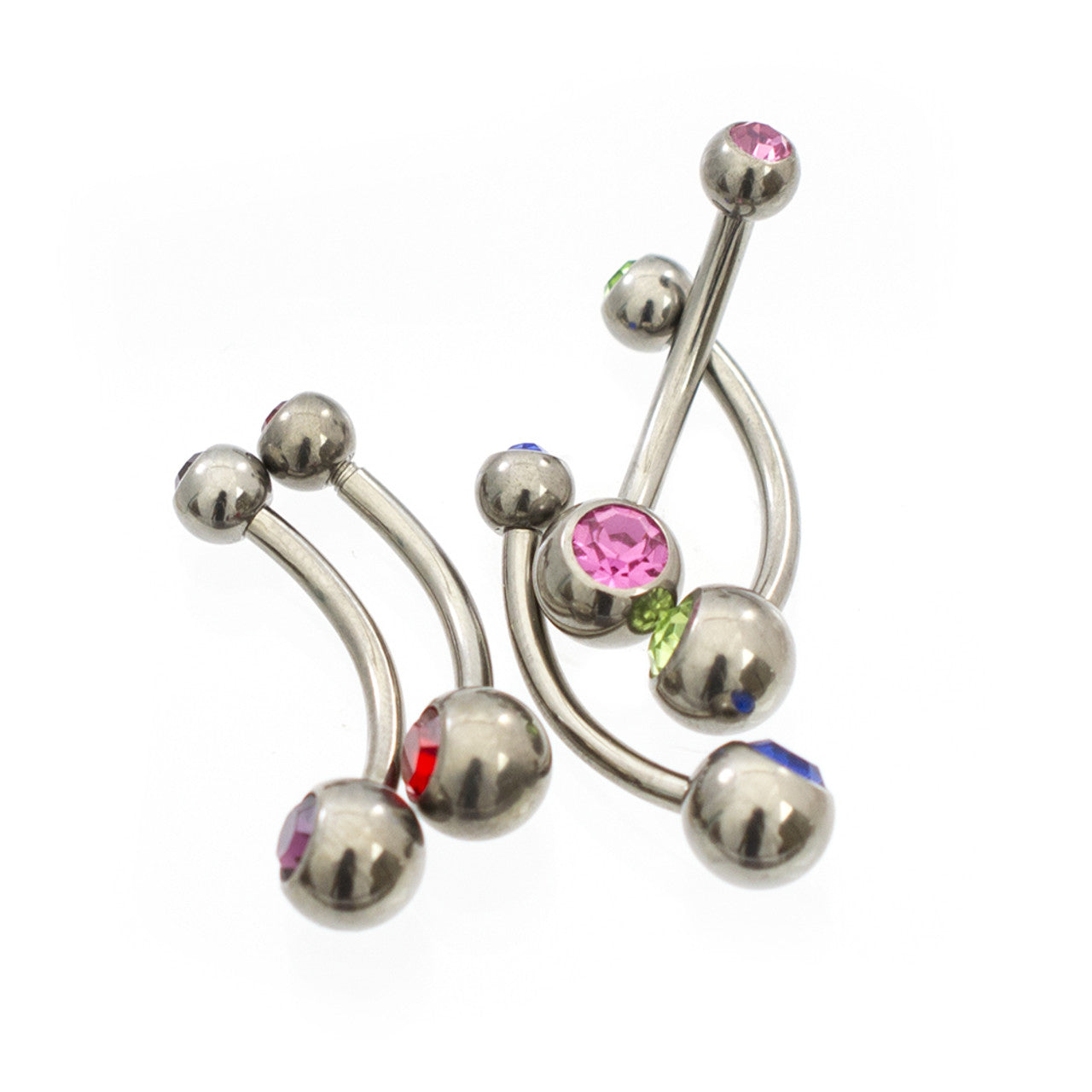 Surgical Steel Belly Button Ring Piercing Kit 14 Gauge CZ - 14 Pieces