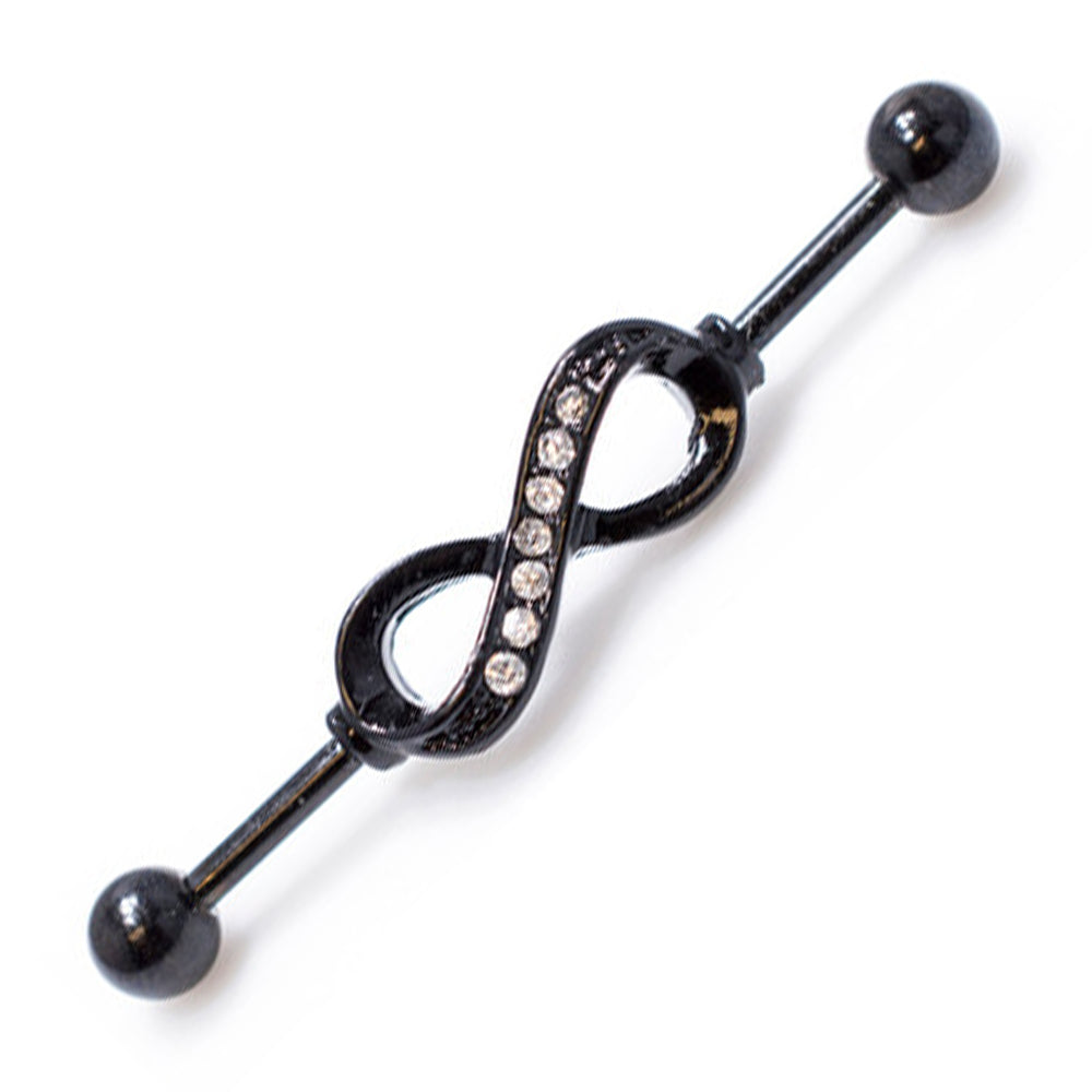 Surgical Steel 14 Gauge Industrial Barbell with Infinity Symbol - photo 7
