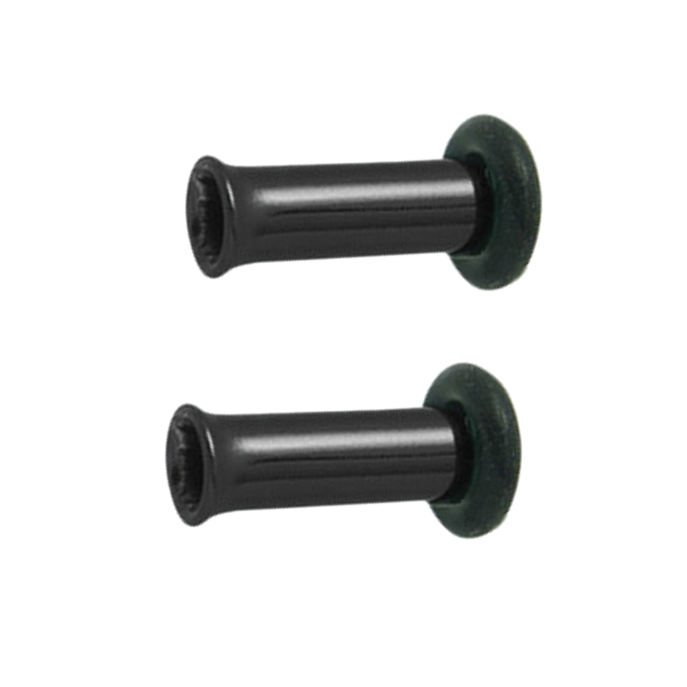 Black Surgical Steel 8 Gauge Single Flare Ear Tunnels - Pair