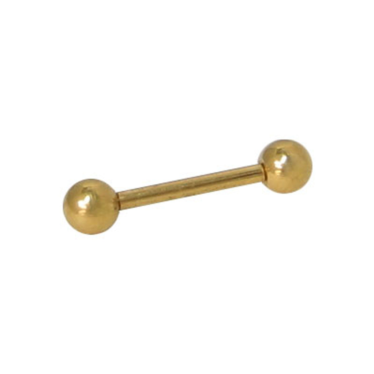 Surgical Steel 14 Gauge PVD Gold Straight Barbell