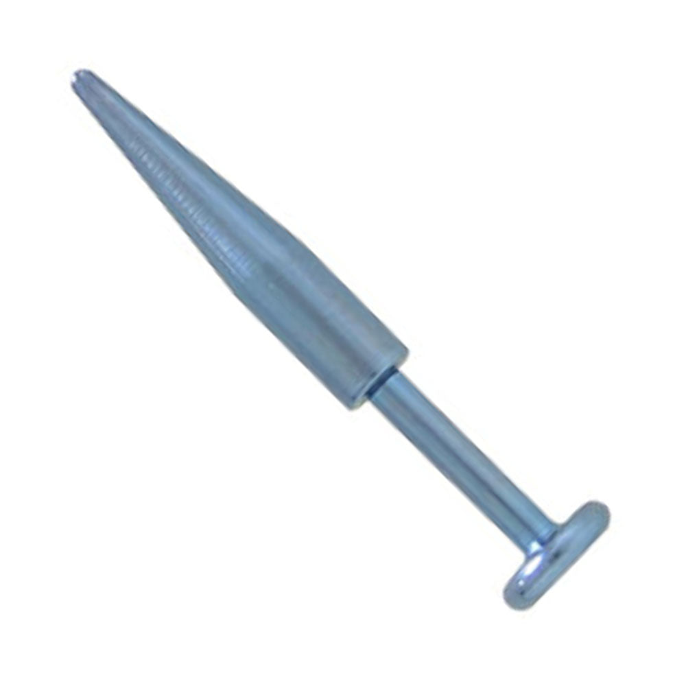 Titanium 14 Gauge Labret Stud with PVD Light Blue Long Spike